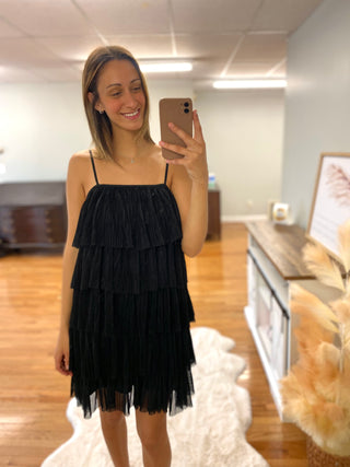 Natalia Ruffled Tulle Mini Dress