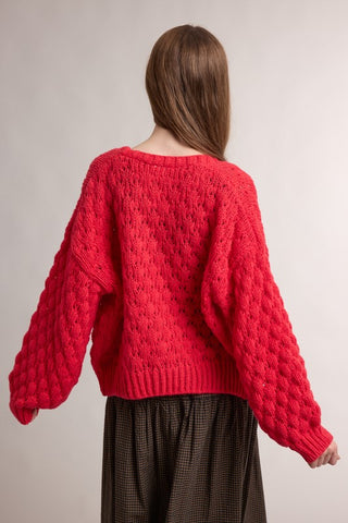 Poppy Bubble Sleeve Cardigan