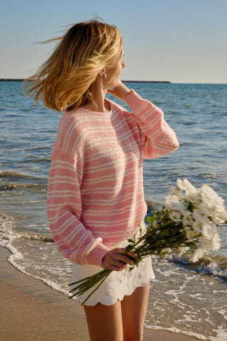 Brandi Boat Neck Striped Sweater