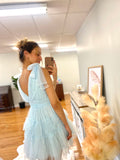 Aurora Pearl Studded Mini Dress