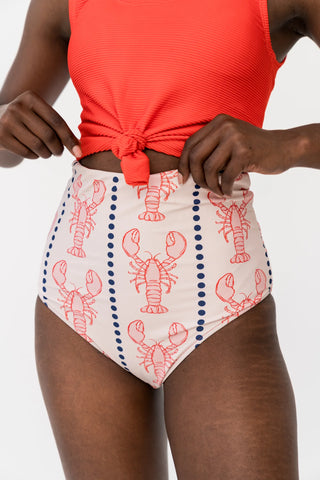 Seaside Red/Lobster Print Swim Separates