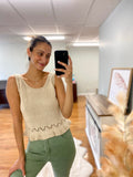 Zoe Ripple Hem Sweater Tank