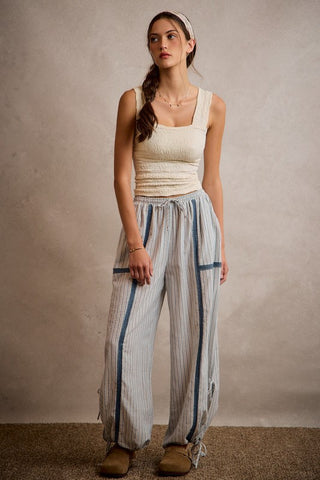 Logan Lightweight Striped Balloon Pants