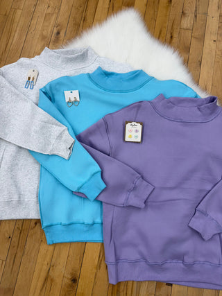 Chrissy Mock Neck Oversized Sweatshirt