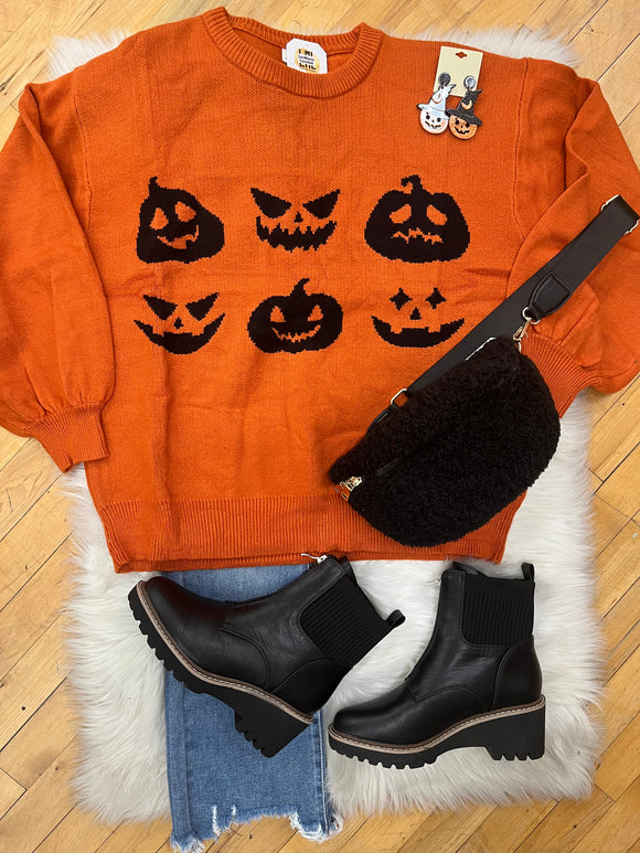 Hello Pumpkin Halloween Sweater