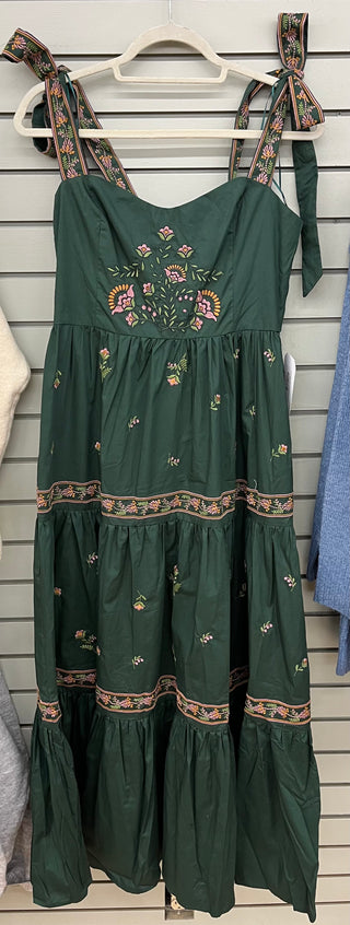 Salem Embroidered Tiered Maxi Dress