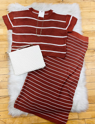 Selma Striped Sweater & Skirt Coordinates