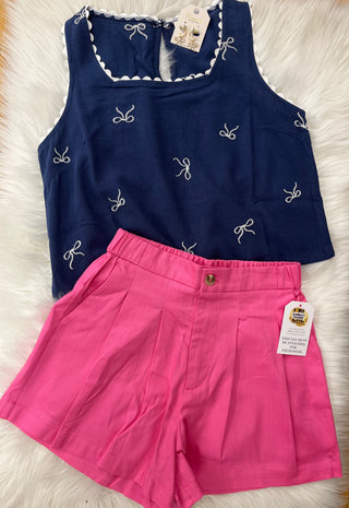 Caitlin Pink Twill Shorts