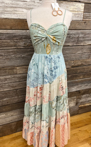 Sabrina Sage Floral Maxi Dress