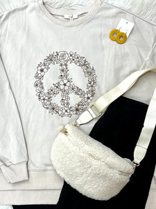 Polly Floral Peace Crewneck Sweatshirt