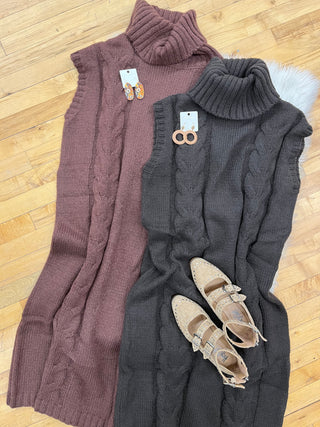 FINAL SALE Sleeveless Knit Layering Turtleneck Sweater