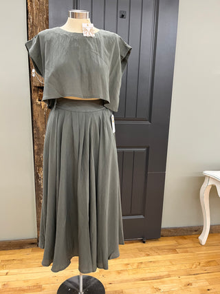Olivia Midi Skirt and Crop Top Separates