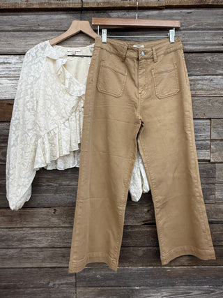 Sophia Stretch Wide Leg Crop Pant