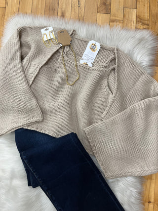 Nila Open Knit Sweater Tank and Cardi Set