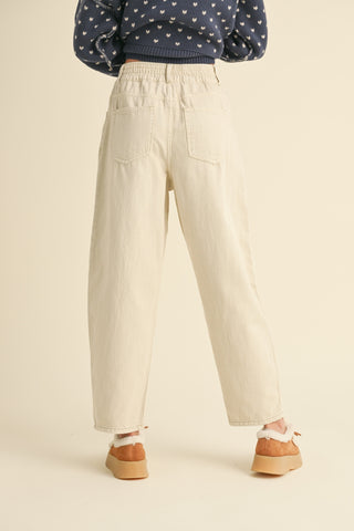 Mia Cotton Barrel Pant