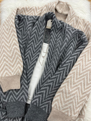 Cherie Chevron Shawl Cardigan