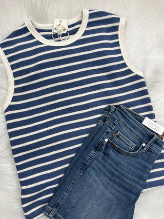 Nicole Stripe Muscle Tank