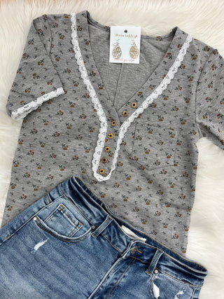 Tammy Lace Trim Top