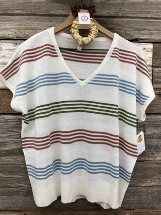 Lindsay Stripe Lightweight Sweater