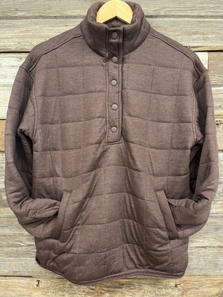 Lyla Quilted Quarter Button Pullover