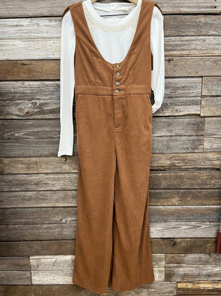 Mila Scoop Neck Corduroy Jumpsuit