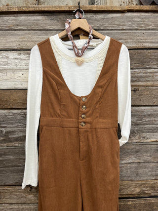 Mila Scoop Neck Corduroy Jumpsuit
