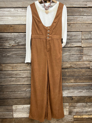 Mila Scoop Neck Corduroy Jumpsuit