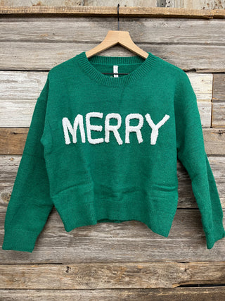 Candy Fluffy Patch Merry Sweater