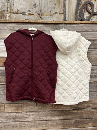 Jasmine Quilted Hoodie Vest