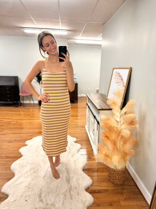 Lyla Striped Midi Dress