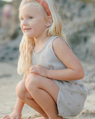 Rylee+Cru Cinch Playsuit - Seafoam Cherries