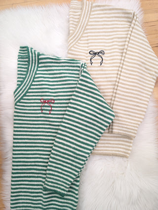 Mindy Bow V-Neck Sweater