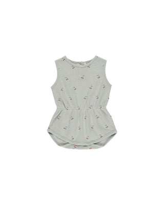 Rylee+Cru Cinch Playsuit - Seafoam Cherries