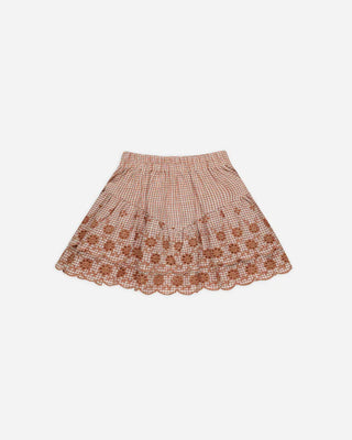 Rylee+Cru Tiered Mini Skirt - Poppy Gingham