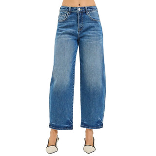 Risen Slouchy Cropped Barrel Jeans