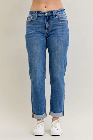 Judy Blue Mid-Rise Boyfriend Classic Cuffed