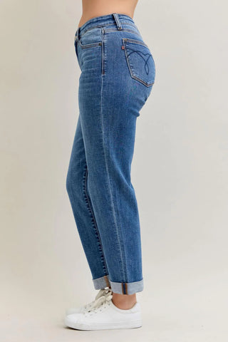 Judy Blue Mid-Rise Boyfriend Classic Cuffed