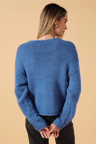 Elizabeth Mock Neck Long Sleeve Sweater