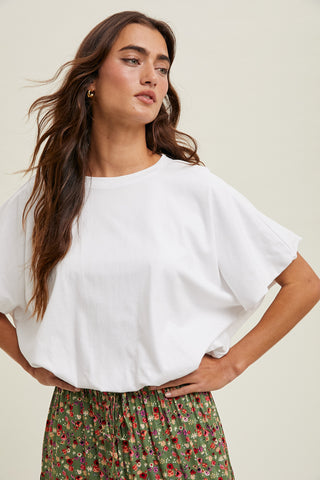 Briana Bubble Hem Tee