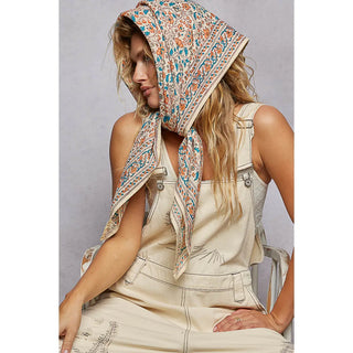 Floral Patterned Multi Style Wrap Scarf