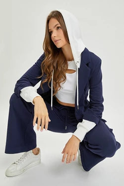 Risen French Terry Blazer With Hoodie