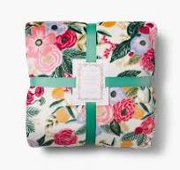 Rifle Paper Co Fleece Blanket