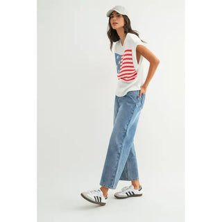 Marie American Flag Muscle Tank