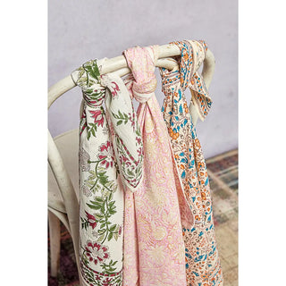 Floral Patterned Multi Style Wrap Scarf