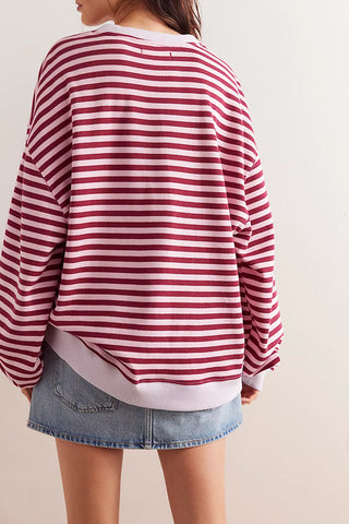 Free People Classic Striped Crewneck