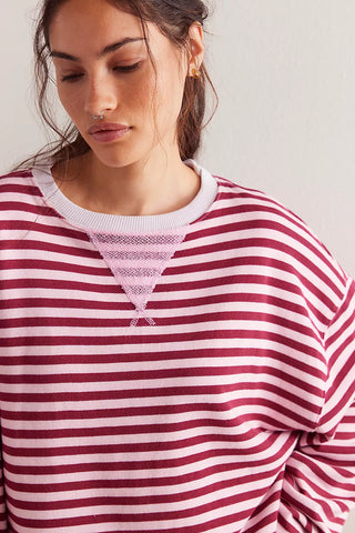 Free People Classic Striped Crewneck