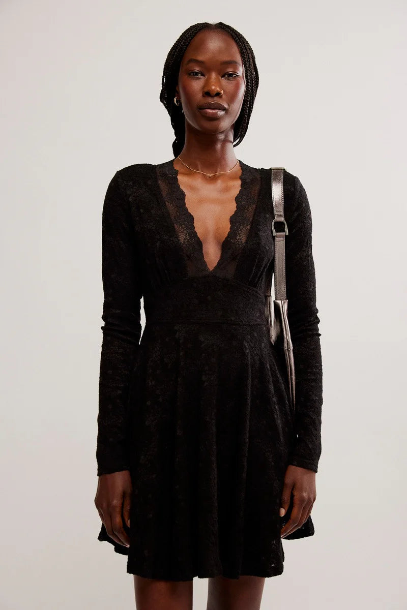 Free people lace mini dress clearance