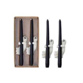 Unscented Taper Candles with Ghost Set of 2