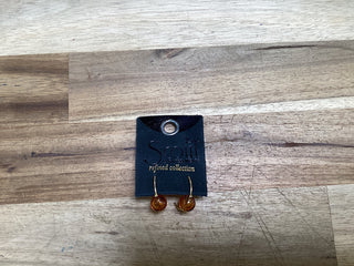 Refined Glass Earring Topaz/Gold