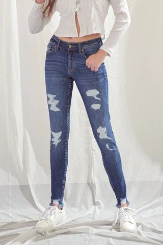 Kancan Sienna Mid Rise Super Skinny Jeans